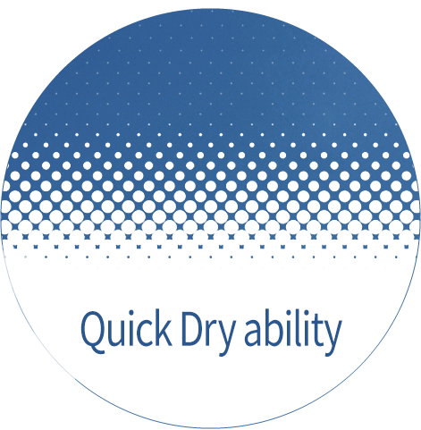 Quick dry ability